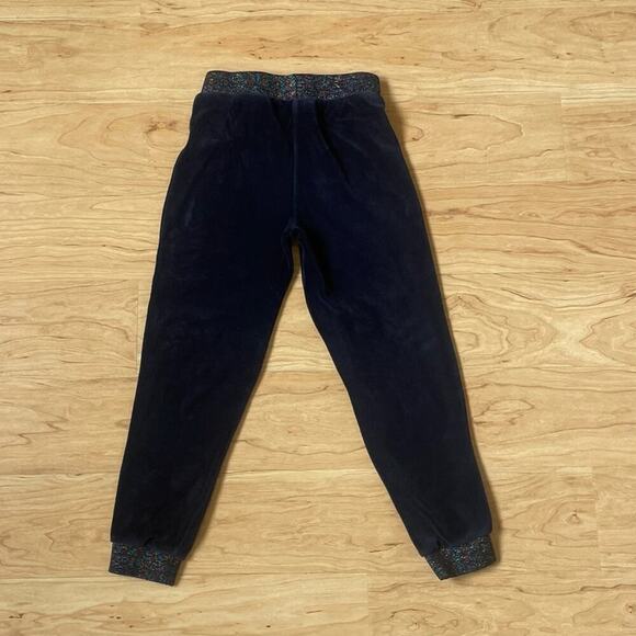 Y2K Juicy Couture Tracksuit Girls S 7 Navy Blue Plush Velour Jacket & Pants - Picture 7 of 9